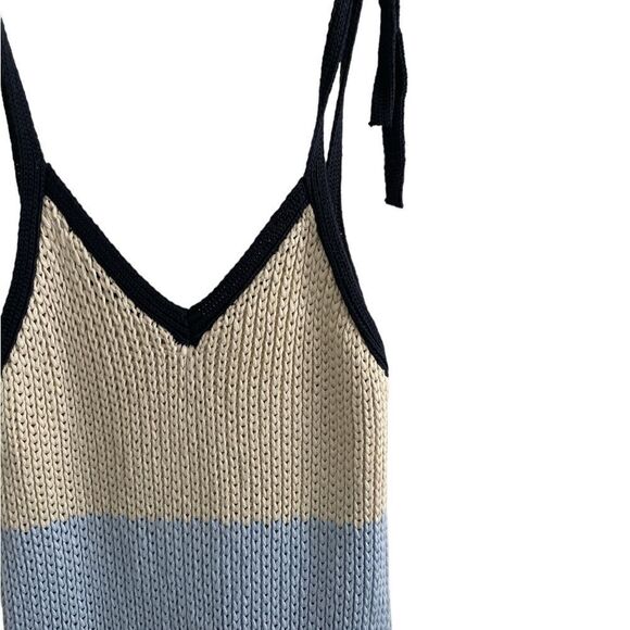 NWT ZARA Striped Knit Cotton Sweater Dress M - Picture 9 of 10